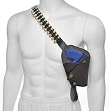 World War Supply Black Leather Shoulder Holster with Shell Loops fits Taurus Judge Public Defender Poly