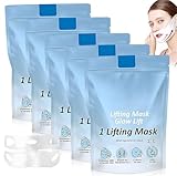 5Pcs Chinology Double Chin Lifting Mask, Double Chin Reducer, Collagen Face Mask, V Line Lifting Face Belt Chin Strap, Beauty Sculpting Sleep Ma-sk for Women Tightening Skin Preventing Sagging