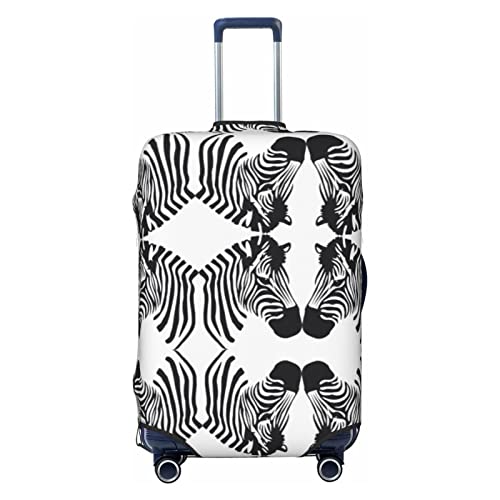 Housse de valise élastique lavable KOOLR L noire motif zébré pour bagage de voyage
