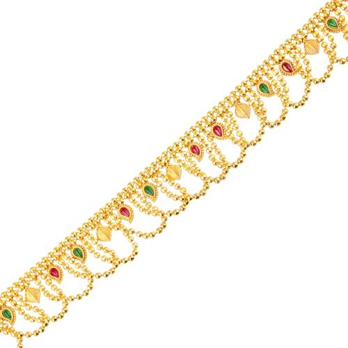 Image of Peora Gold Plated Bridal Jewellery Set with Kamarband Gift for Women Indian Traditional Ethnic Wedding