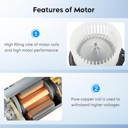 Image of Front HVAC Heater Blower Motor Assembly for 02-05 Buick Lesabre / 02-05 Cadillac DeVille / 03-04 Seville / 02-05 Pontiac Bonneville, 02-03 Oldsmobile Aurora Replaces for 700110 (2nd Design)