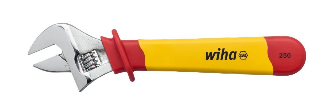 Wiha 43061 Adjustable Wrench Spanner 0-30mm 250mm 1000v VDE Electrician Hex Jaw