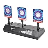 KJOET 電子ターゲット 的あて ナーフ対応 電子銃射撃ターゲット 自動リセ 音声プロンプト 自動復帰 練習用おもちゃ 採点 効果音 スコアリング機能 射撃練習 会社祭り 学校祭り 玩具 クリスマス 誕生日 プレゼント