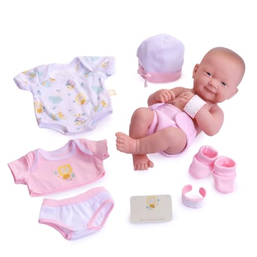 JC Toys (18543_A Poupée Nouveau-né, avec Set de 8 Accessoires, 36 cm