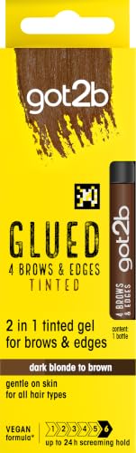 got2b Glued 4 Brows and Edges, Screaming Hold Brow Gel, Braun, 16 ml
