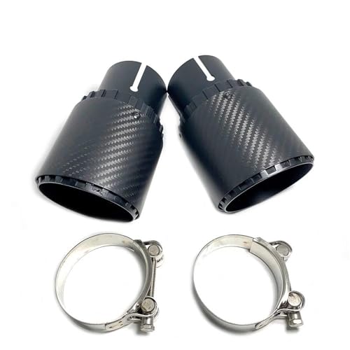 Embout d'échappement noir universel 54mm entrée 101mm sortie pour silencieux arrière auto