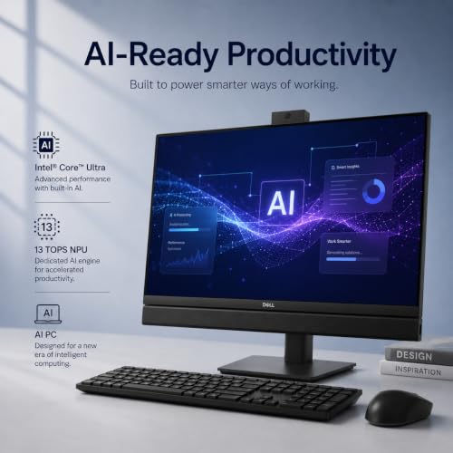 Image of Dell Pro 24 All-in-One QC24250, 23.8 inch FHD, Ultra 7 265, 32GB DDR5, 1TB SSD