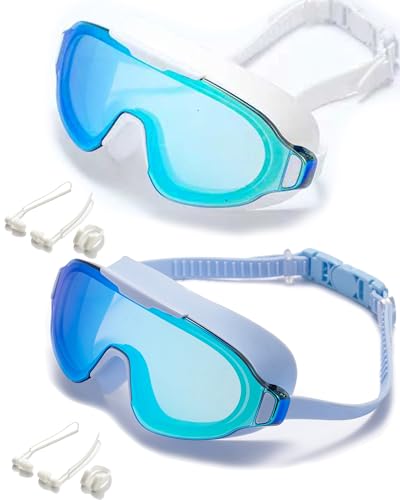 Image of Seasprint Swim Goggles,Wide Angle Anti-fog and UV Leak Proof Goggles,Fashion Swim Glasses for Men Women