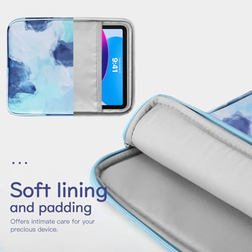 Image of Dadanism 9-11 inch Tablet Sleeve Bag Carrying Case for iPad (A16) 11th Gen 11 inch, iPad 10th Gen 10.9 inch Air 5 /4, iPad Air M4 /Pro 11 inch, iPad 9 /8 /7th, Galaxy Tab A11+ Plus 11 inch, Remarkable 2 10.3 inch,Graffiti Blue