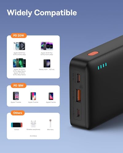 Image of Baseus Airpow Fast Charge Power Bank 20000mAh 20W Cluster Black (with Simple Series Containing Universal USB to Type-C 50cm Black