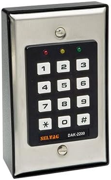 Security digital code lock DAK 2200 door opening via code sabotage contact and position monitoring of the door.