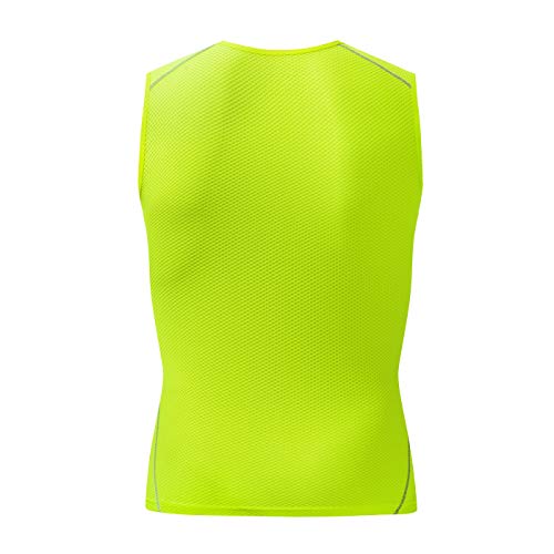 Bpbtti Men's High Wicking Sleeveless Base Layer Cycling Running Undershirt Quick Dry Vests Lightweight Sports Tank Tops Neon Yellow L #TOP1
