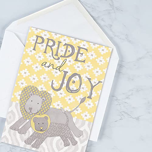Current Heartfelt Baby Greeting Cards - 8 Pack (4 Designs), Sentiments Inside, With White Envelopes, Large 5 X 7 Inch #TOP1