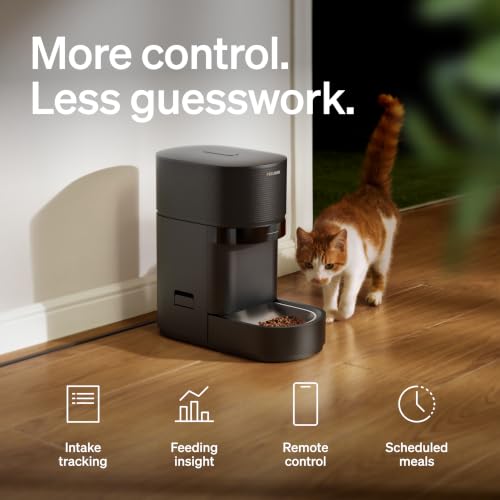 Image of PETLIBRO Automatic Cat Feeder | Smart Scale Tracks Actual Food Intake, 5G & 2.4G WiFi, 5L Automatic Dog Food Dispenser with Low Food Sensor, Up to 10 Meals Per Day, Smart Refilling Mode, Granary 2