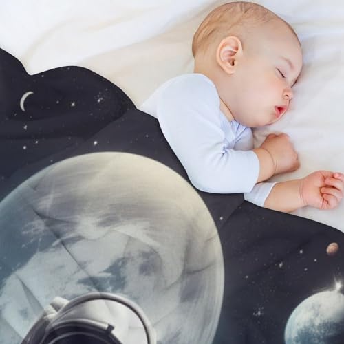 Manta de franela de astronauta 100x130 cm para sofá y cama infantil 4