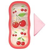 Eyeglass Case, Eye Glass Cases Womens Hard Shell, Clear Sunglasses Case, Cute Reading Glasses Cases, Red Cherry