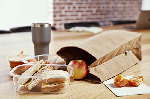 The Original Waxed Canvas Lunch Bag, Handmade With Certified Organic Cotton And Hand Waxed With Beeswax, Foldable, Stiff Material, Plastic-Free, Reusable, Gots, Large, For Men, Women, Kids, Brown #TOP4