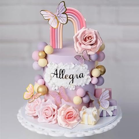 SONICEBUY Rainbow Cake Topper Set Cover