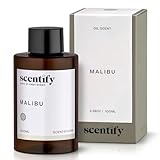 Scentify Malibu Aroma Oil Refill Scent for Oil Diffusers - Lemon, White Tea, Thyme, Cedar, Musk Scents - Luxurious Relaxing Aromatherapy Diffuser Fragrance 100ml, 3.38 oz