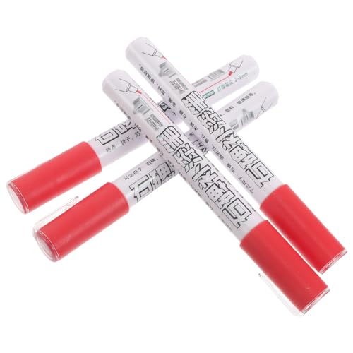 Bolígrafo rojo para restauración de lápidas exterior con punta fina para trazos limpios 4 ud
