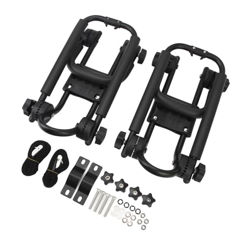 Folding Adjustable Kayak Roof Rack, Universal 2pcs Car Top Mount Carrier, Compatible with SUV, Truck, Van, Easy to Use