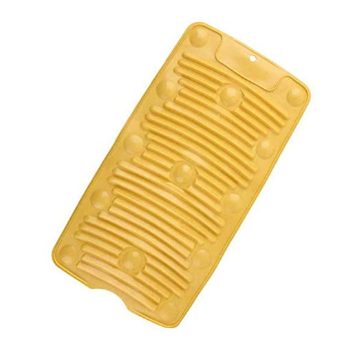 GAKIN Mini-Waschbrett, tragbar, rutschfest, Kunststoff, Silikon, faltbar, Gelb Cover