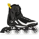 MOTIONRIDERS Herren Inline-Skates Xion 80 - Fitness-Skates für modebewusste Sportler - Original AirBoot-Konzept, ABEC 7 Kugellager - Schwarz/Weiß - Inliner für Erwachsene (43 EU)