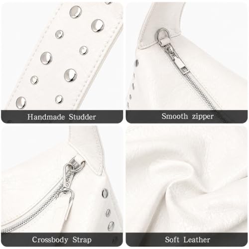 Image of Studded Purses For Women Y2k Shoulder Bag Small Vegan Leather Handbag