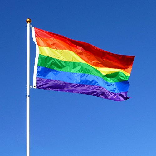 In the Breeze 3 Foot by 5 Foot Rainbow Flag - Rainbow Grommet Flag with Sewn Stripes,3699, 3' x 5' - Image 2
