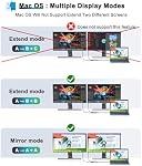 USB C Hub Multiport Adapter, Docking Station for Laptop Dual Monitor, USB C to HDMI Adapter, Dual Monitor Extended Display, USB C Splitter for 2 Monitors
