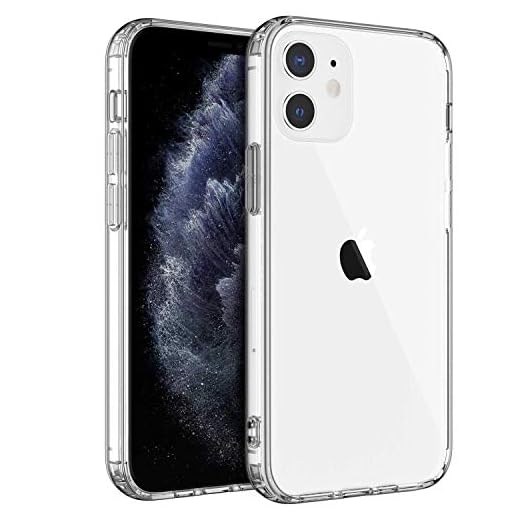 Shamo's kompatibel med iPhone 12 / iPhone 12 Pro Skal, klar iPhone 12/12 Pro Fodral stötsäker med TPU silikon stötfångare repskydd, transparent HD genomskinlig