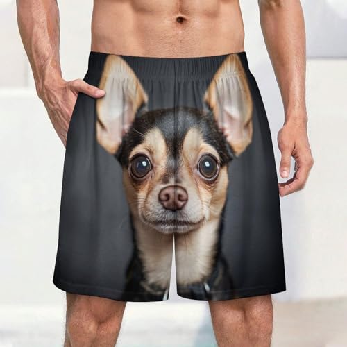 Men's Soft Breathable Lounge Shorts, Elastic Pajama Bottoms Shorts Lightweight Sleepwear2