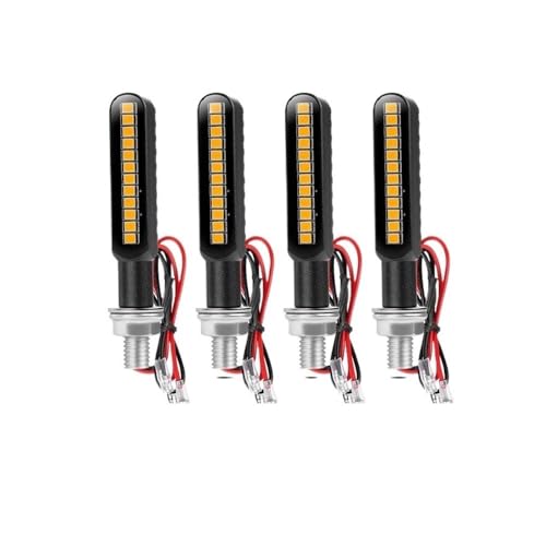 Clignotants moto aluminium ambre 16 LED M8 pour feu avant et arrière