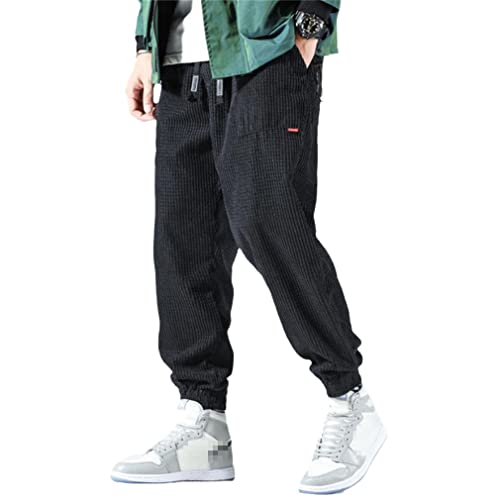 GYSAFJ Haremshose für Herren, Streetwear, warme Cordhose, Outdoor-Komfort,...