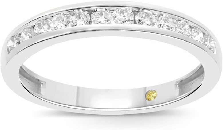La Joya Lab Grown Diamond Wedding Rings for Women | 10K Yellow, White and Rose Gold Certified 1/6-1 1/2 Carat Channel Set Diamond Anniversary Bands and Wedding Bands for Her