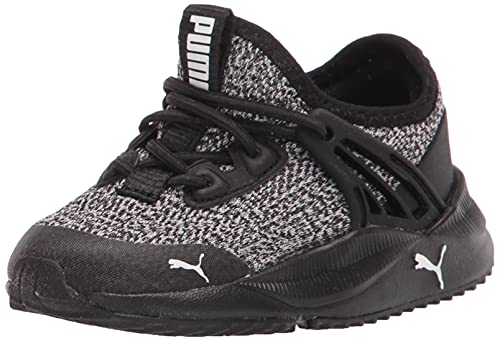 Image of Puma Kids Pacer Future Slip On Sneaker, Black White, 7 US Unisex Toddler