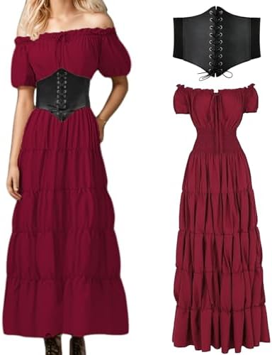 Vestido Medieval De Lino Para Mujer, Estilo Vikingo Y Pirata, Ideal Para Ferias Renacentistas Y Cosplay
