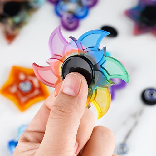 16 Pack Fidget Spinner Bearing and Cap Replacement Set, Chrome Steel Bearing Balls, High Speed 13mmx7mmx4mm Bearings Single Sealed Small Bearings for Fidget Spinner