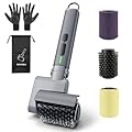 Electric Grill Brush for Outdoor, Rechargeable BBQ Grill Cleaner with 3 Heads,Cordless Rechargeable Grill Brush,3-Speed-450 RPM,150 Mins Runtime Grill Cleaning Brush