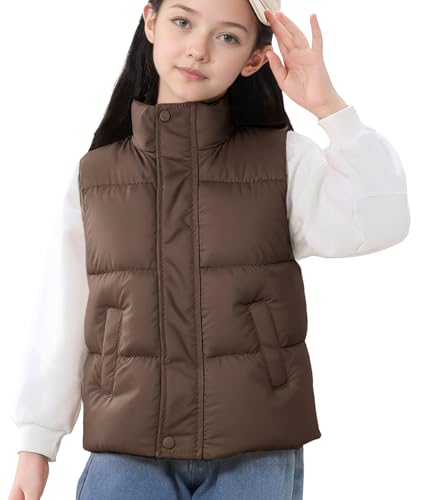 SEAUR Kids Boys Girls Puffer Vest Sleeveless Thick Body Warmers with Zip Padded Jacket Winter Coat