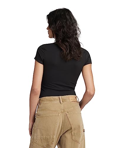 G-STAR Camiseta básica Cuello de Pico para Mujer, Negro (Black D07211-3310-990), XL