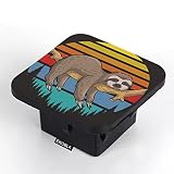 EKOBLA Lazy Sloth 2X2 Car Hitch Cover Retro Sunset Cute Animal Sleeping on A Branch Tree Wildlife Sq