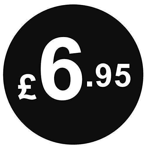 £ Black Price Stickers - 20mm, £6.95, 5000 — image 1