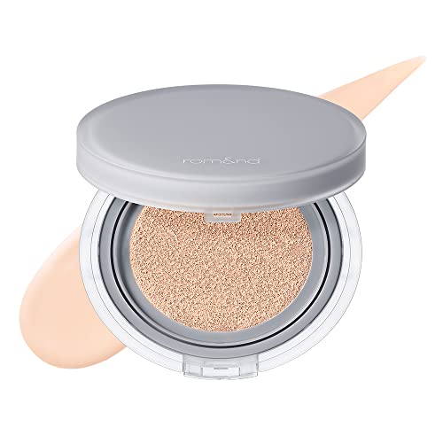 Rom&nd Nu Zero Cushion (05 Sand 25) Long Lasting, High Coverage, Semi Matte Finish, Flawless Complexion Without Cakey Face, Makeup Base and Fixer, Thinly Layered, Korean Cushion Foundation