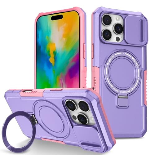 Funda magnética para Samsung S25 Plus con soporte integrado y protección militar mate