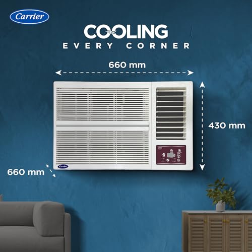 Image of Carrier 1.5 Ton 3 Star, New Star rated, Inverter Window AC (Copper, Turbo mode for Faster Cooling, Energy Saver Mode, Dry Function, Auto Timer and Dust Filter,New star Rating, Estra Gxi (P)-CIW19SC3R36F1, White)