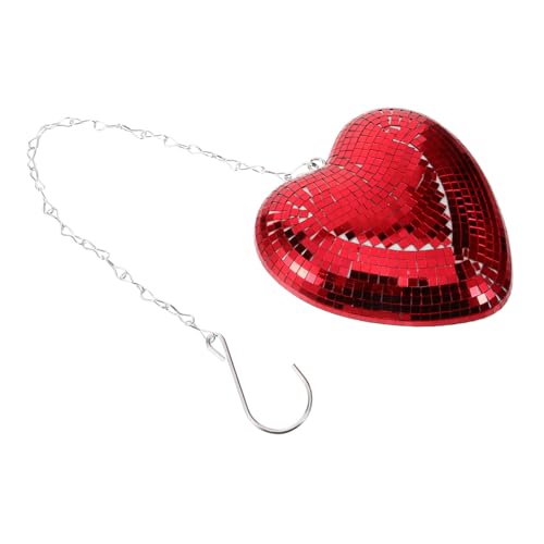 Colgante disco en forma de corazón con espejo reflectante CHILDWEET para fiestas, bodas, hogar y eventos temáticos miniatura 3