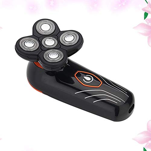 Lurrose À prova d'água recarregável 5 cabeças flutuante masculino barbeador elétrico barba aparador