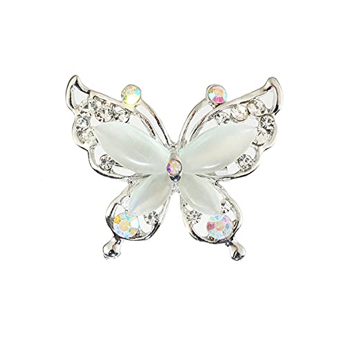 Image of coadipress Butterfly Brooch Pins Chic Romantic Elegant Rhinestone Crystal Insect Brooch Pin Women Corsage Scarf Shawl Clothing Accessories Wedding Party Banquet