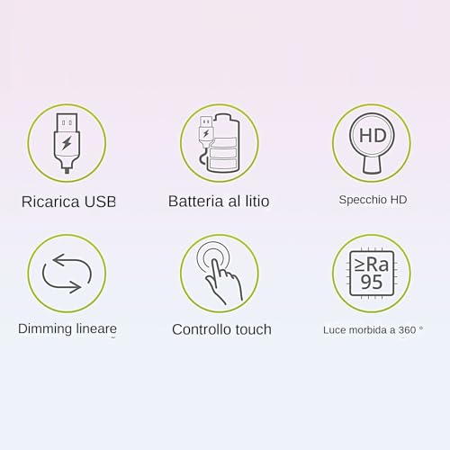 Espejo de maquillaje con luces para evitar sombras al maquillarse en el baño 5